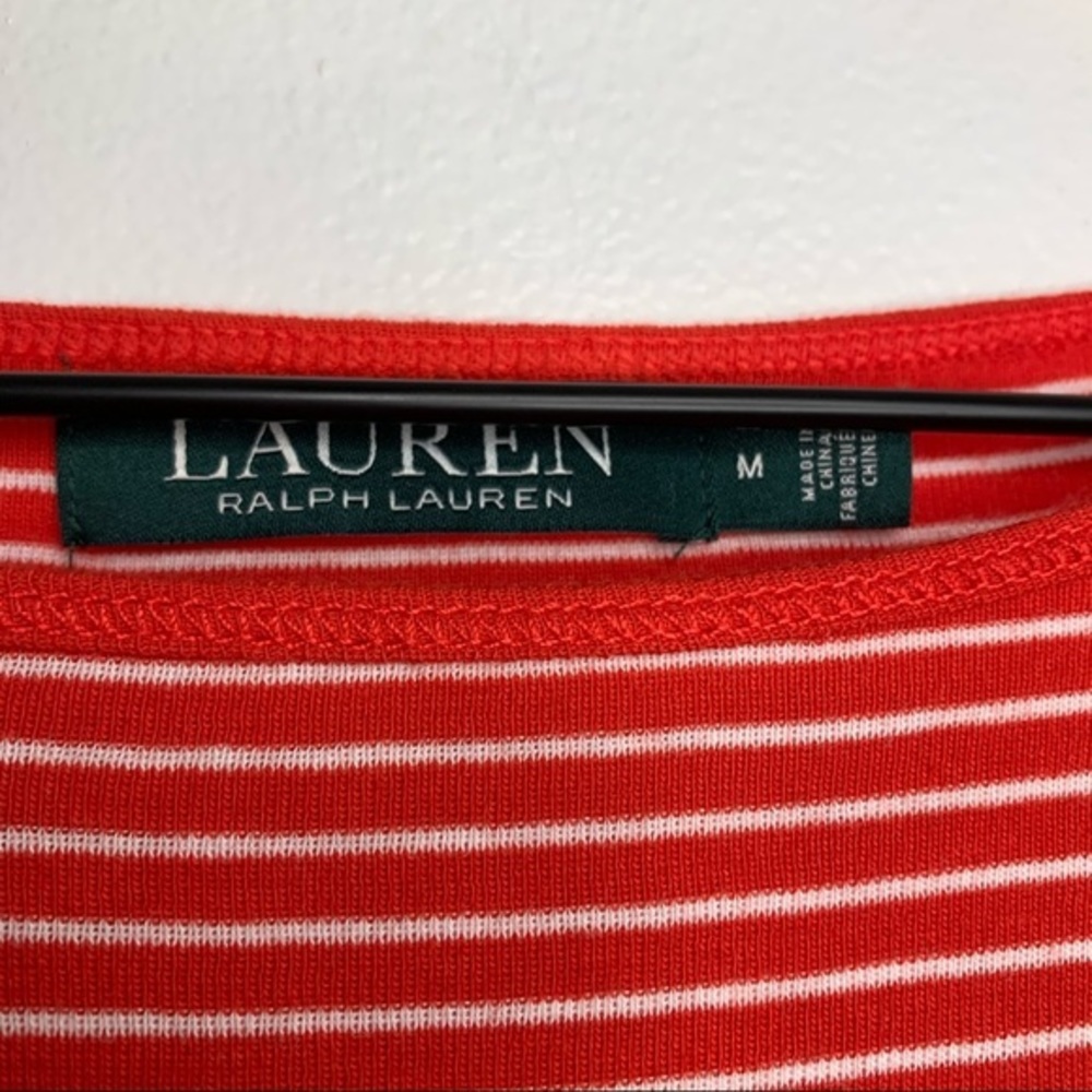 Lauren Ralph Lauren Red & White Stripe Shirt - Picture 4 of 7